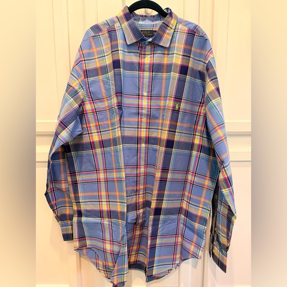 2XLT Ralph Lauren Men's Multicolor Plaid Shirt.